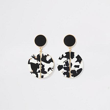 River Island Womens Mono Resin Drop Earrings