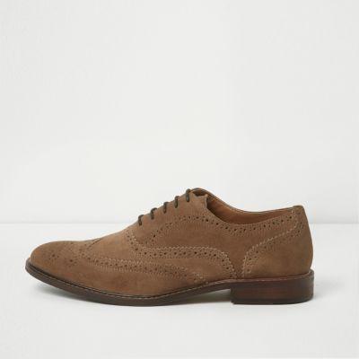 River Island Mens Suede Lace-up Brogues