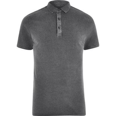 River Island Mens Washed Slim Fit Polo Shirt