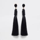 River Island Womens Jewel Seedbead Tassel Drop Earrings