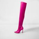 River Island Womens Satin Over The Knee Boots