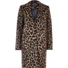 River Island Womens Leopard Print Overcoat