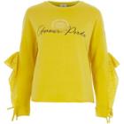 River Island Womens 'amour' Broderie Frill Sweatshirt