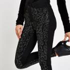 River Island Womens Heatseal Leopard Print Molly Jeggings