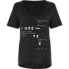 River Island Womens 'forever' Print Scoop Neck T-shirt
