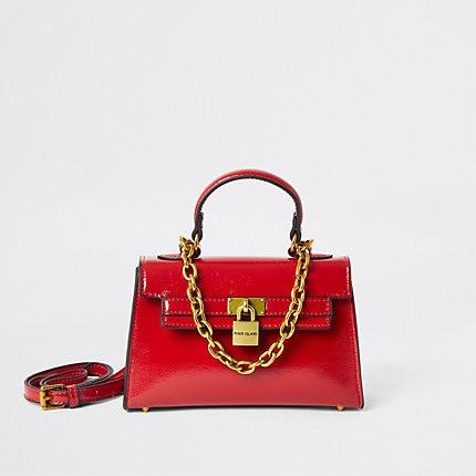 River Island Womens Patent Mini Tote Bag