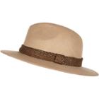 River Island Mensbrown Wool Fedora Hat