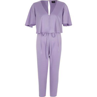 River Island Womens Satin Cape Tapered Jumpsuit