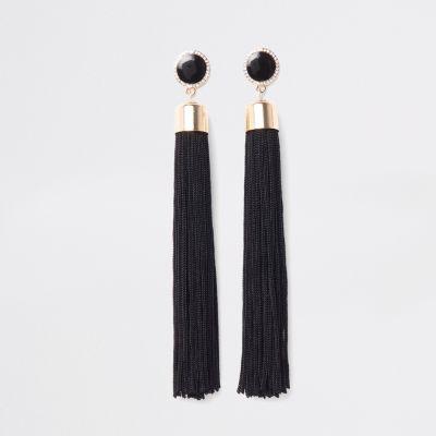 River Island Womens Tassel Drop Stud Earrings