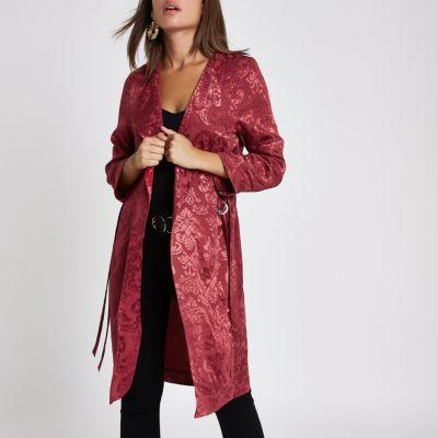 River Island Womens Jacquard Print Duster Jacket
