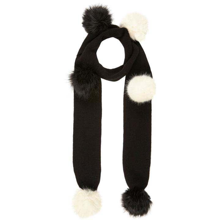 River Island Womens Pom Pom Knitted Scarf