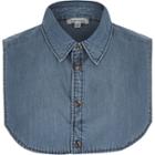 River Island Mensblue Denim Mock Shirt Collar