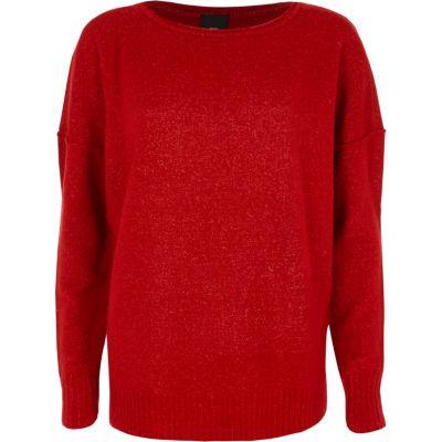 River Island Womens Asymmetric Hem Long Sleeve Jumper