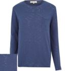 River Island Mens Marl Lightweight Pocket Sweater