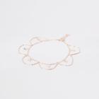 River Island Womens Rose Gold Diamante Drop Anklet