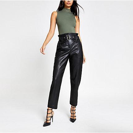 River Island Womens Diamante Embellished Neck Bodysuit