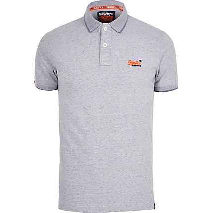 River Island Mens Superdry Marl Polo Shirt