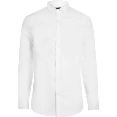 River Island Menswhite Formal Skinny Stretch Shirt