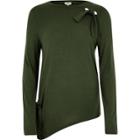 River Island Womens Bow Front Long Sleeve Top