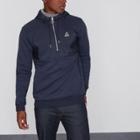 River Island Mens Nylon Panel Half Zip Hoodie