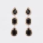 River Island Womens Mixed Shape Diamante Drop Earrings