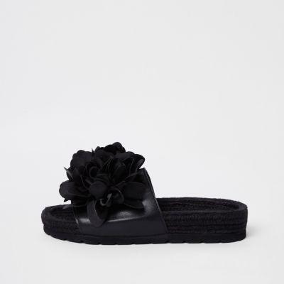 River Island Womens Flower Espadrille Sliders