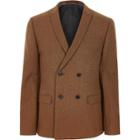 River Island Mens Rust Double Breasted Skinny Fit Blazer