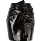 River Island Womens Vinyl Bow Front Mini Skirt