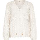 River Island Womens Lace Long Sleeve Top