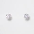 River Island Womens Silver Tone Rhinestone Encrusted Stud Earrings