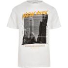 River Island Mens White 'new York' Photo Print Slim Fit T-shirt