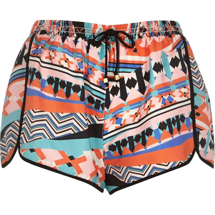River Island Womens Geo Print Runner Shorts