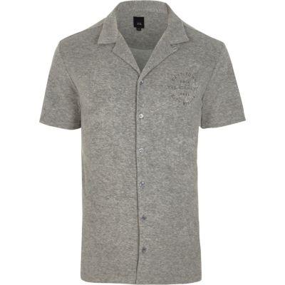 River Island Mens Towel Revere Print Slim Fit Shirt