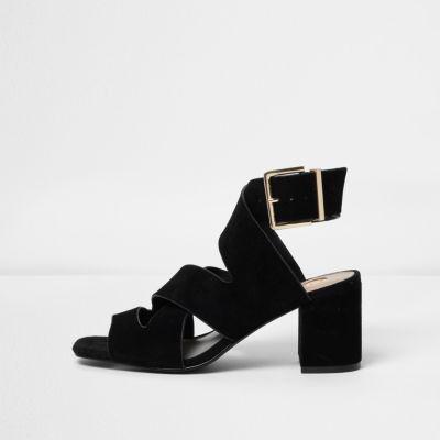 River Island Womens Crossover Block Heel Sandals