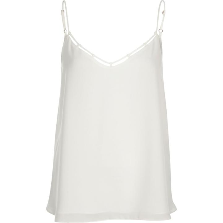 River Island Womens White Neck Trim Cami
