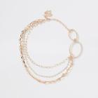River Island Womens Rose Gold Colour Oval Chain Necklace