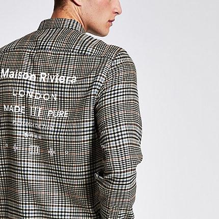 River Island Mens Heritage Check Regular Fit Shirt