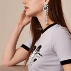 River Island Womens Holly Fulton Jewel Clip On Drop Earrings