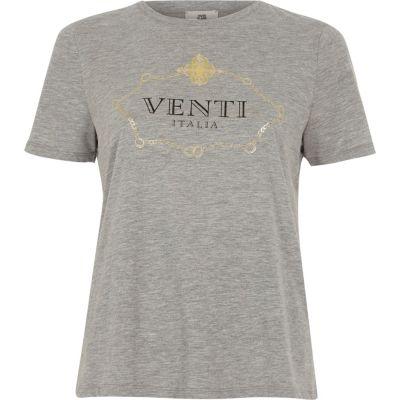 River Island Womens Petite 'venti' Print Boyfriend T-shirt