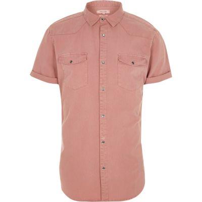 River Island Mens Short Sleeve Western Shirt
