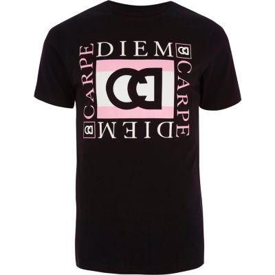 River Island Mens 'carpe Diem' Print Slim Fit T-shirt