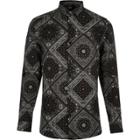 River Island Mens Banana Print Skinny Fit Shirt