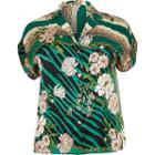 River Island Womens Plus Printed Short Sleeve Shirt