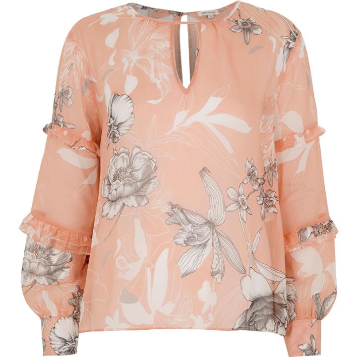 River Island Womens Floral Print Blouse