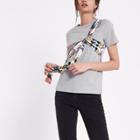 River Island Womens Floral Print Bow Front T-shirt