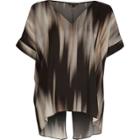 River Island Womens Printed Cold Shoulder Top