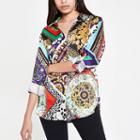 River Island Womens Multi Print Long Sleeve Shirt