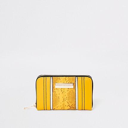 River Island Womens Snake Zip Around Mini Purse
