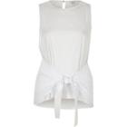 River Island Womens Whitetie Knotk Top