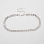 River Island Womens Plus Silver Tone Square Sparkle Choker